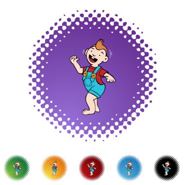 Yürümeye başlayan yürüyüş web düğmesi