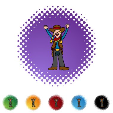 Kovboy kız web simgesi