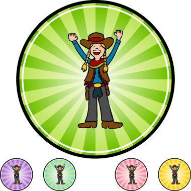 Kovboy kız web simgesi