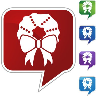 Noel çelenk web düğmesi