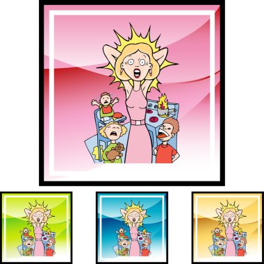 Kadın düğme vurguladı dışarı