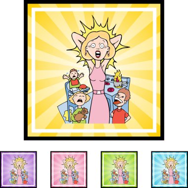 Kadın düğme vurguladı dışarı