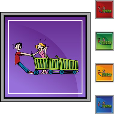 Erkek ve kadın kırık arabası ile