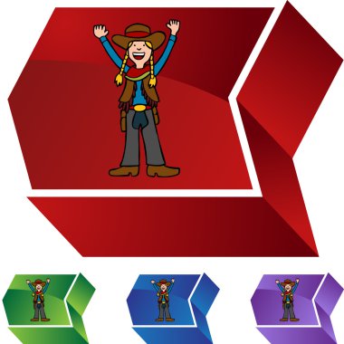 Kovboy kız web simgesi