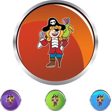 Bir kuş web düğme ile korsan