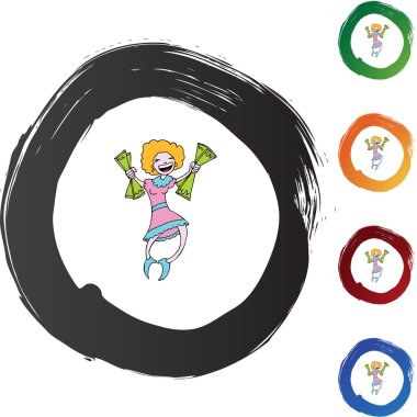 mutlu bir kadın tutarak para