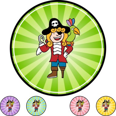 Bir kuş web düğme ile korsan