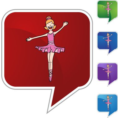 Balerin kız web simgesi