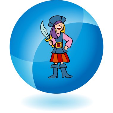 Korsan kız düğmesi