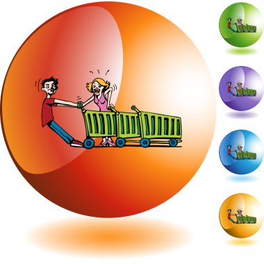 Erkek ve kadın kırık arabası ile