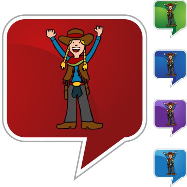 Kovboy kız web simgesi