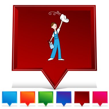 Pencere temizleyici Gemstone düğme kümesi