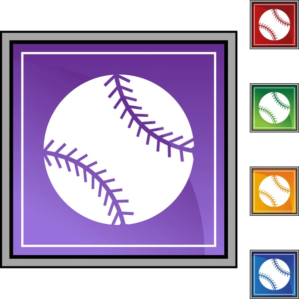 Juego de botones web de béisbol — Vector de stock