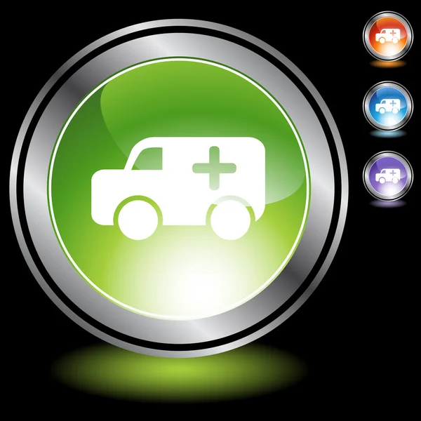 Ambulans webben knappen — Stock vektor