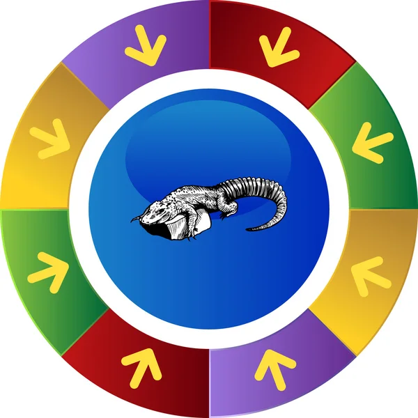 Pulsante web in alligatore — Vettoriale Stock