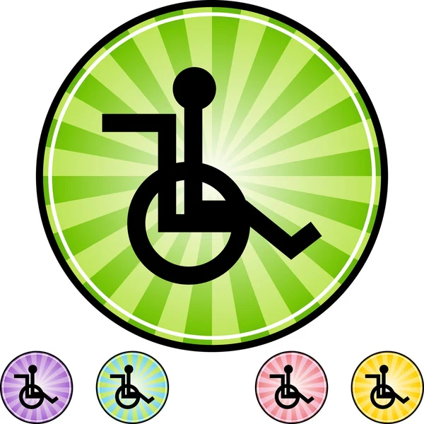 Wheelchair web icon — Stock Vector