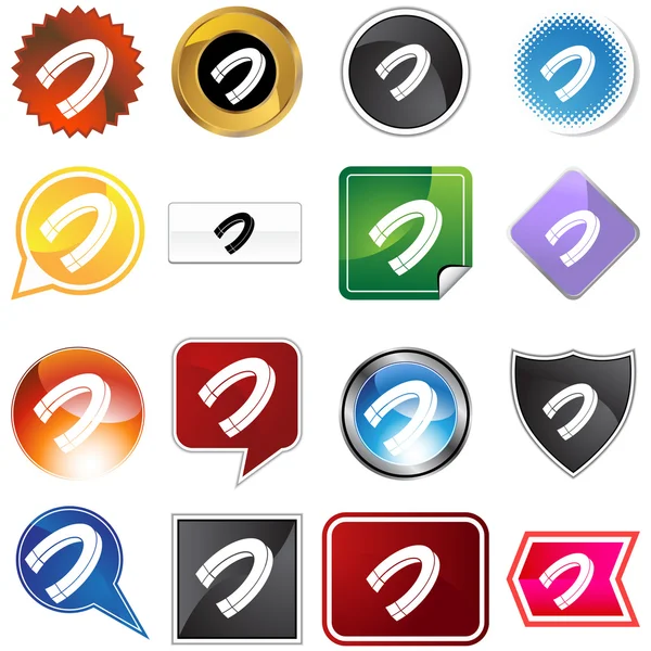 Magneet Icon Set — Stockvector