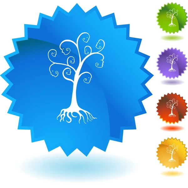 Family Tree knop — Stockvector