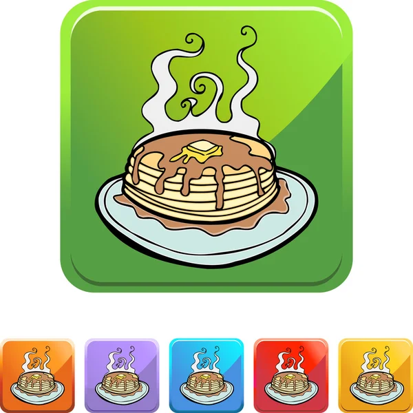 Pulsante web Pancake — Vettoriale Stock