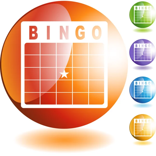 Pulsante web della carta Bingo — Vettoriale Stock