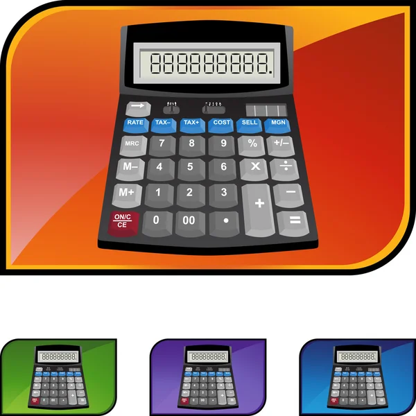 Calculadora iconos de colores — Archivo Imágenes Vectoriales