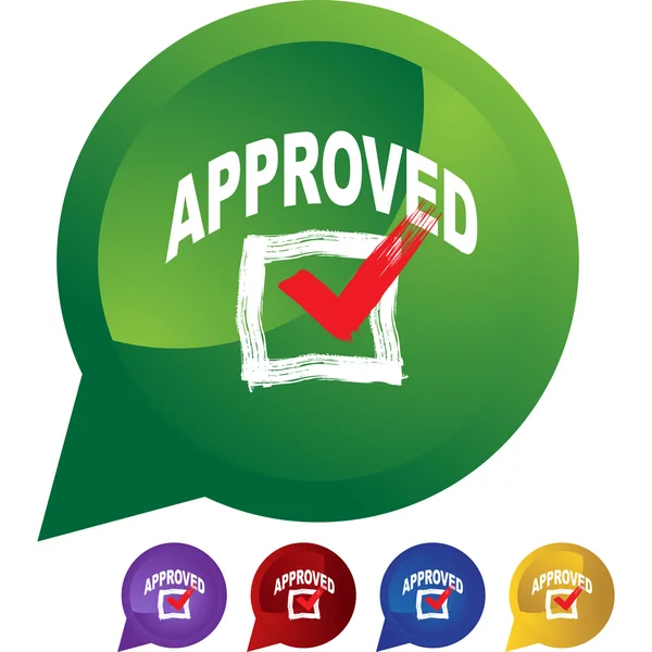 Approved web icon — Stock Vector