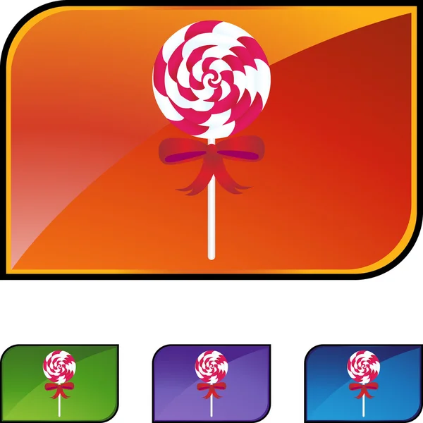 Lollipop godis ikonen — Stock vektor