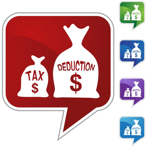 Tax Deduction web icon — Stock Vector