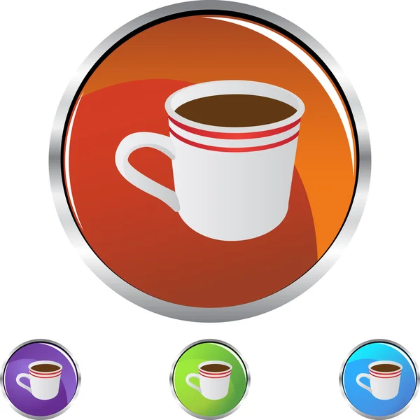 Kaffeetasse Web-Taste — Stockvektor