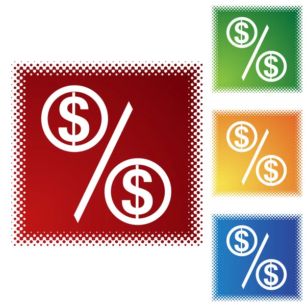 Percentage Rate web pictogram — Stockvector