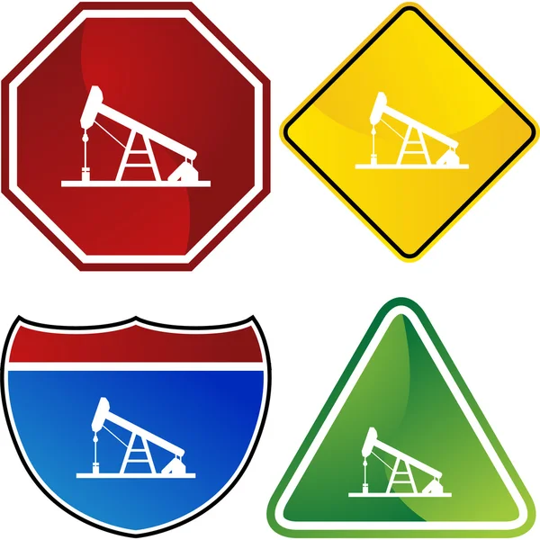 Rig aceite botón web — Archivo Imágenes Vectoriales