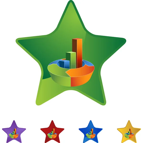 Pijl staafdiagram — Stockvector