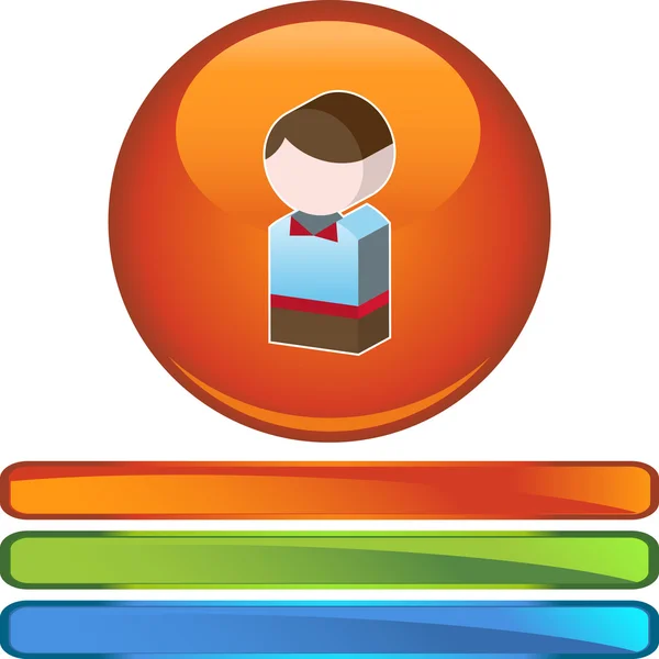 Kid web icon — Stock Vector