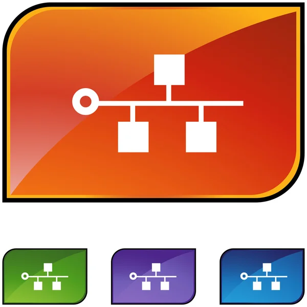 De knoop van het pictogram van de Ethernet-Backbone — Stockvector