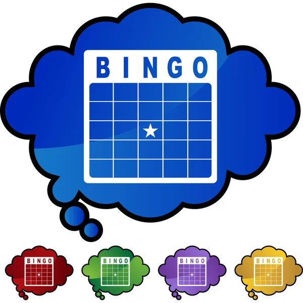 Bingo kartu web tlačítko — Stockový vektor