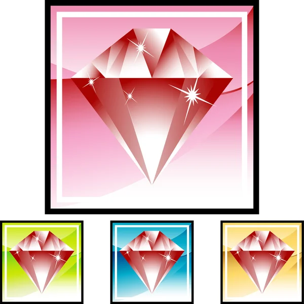 Ruby web icon — Stock Vector