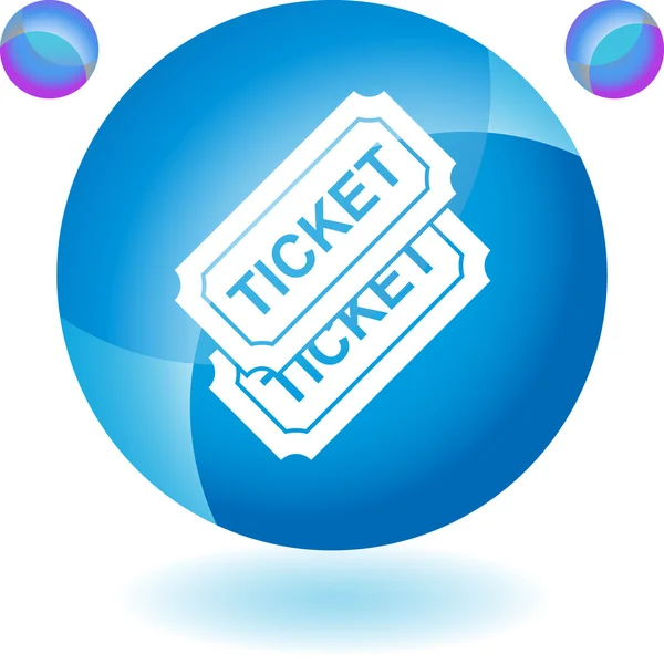 Ticket de evento botón web — Vector de stock