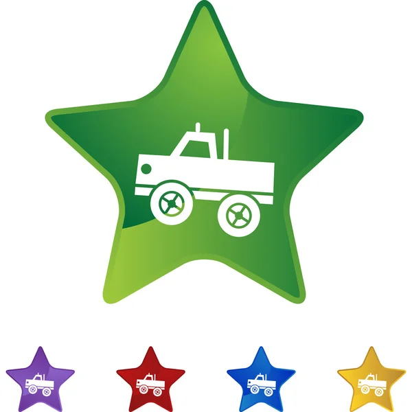 Bouton web Monster Truck — Image vectorielle