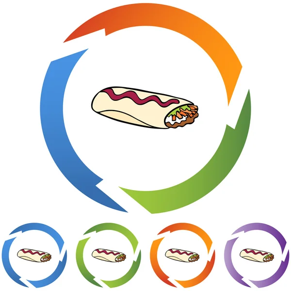 Burrito web pictogram — Stockvector