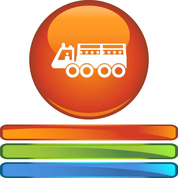 Military Transport button — Stock Vector