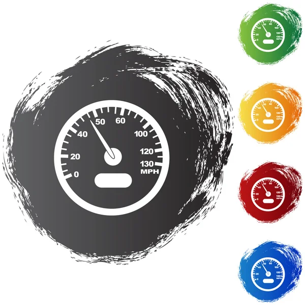 Snelheidsmeter web pictogram — Stockvector