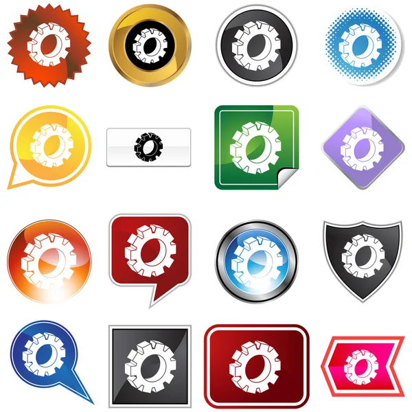 Cog icon set — Stock Vector