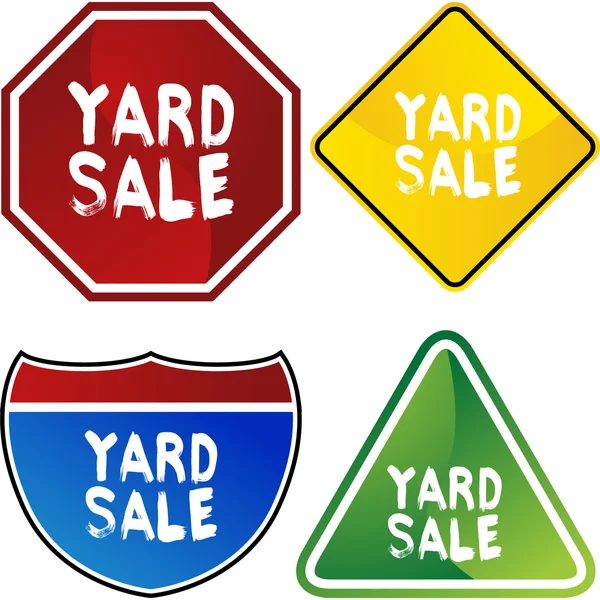 Yard Sale colorful icons — Stock Vector