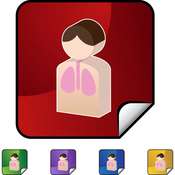 Web-Ikone für Lungenpatienten — Stockvektor