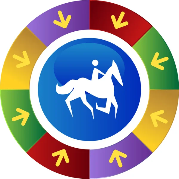 Icône de jockey de cheval — Image vectorielle