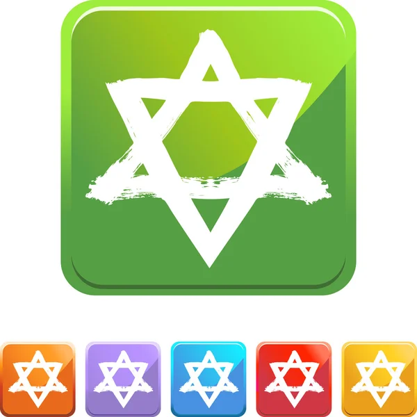 유대인 스타 웹 아이콘 — 스톡 벡터