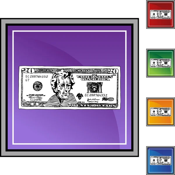 Billet de vingt dollars — Image vectorielle