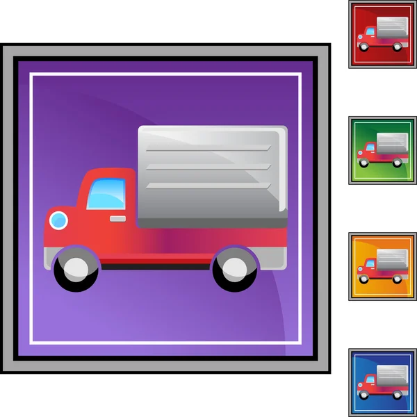 Consegna camion icona web — Vettoriale Stock