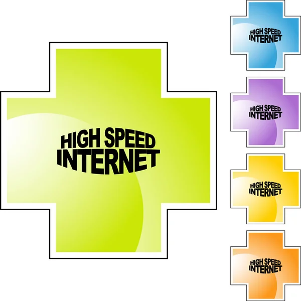 Hoge snelheid Internet teken — Stockvector