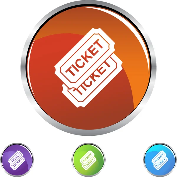 Tlačítko akce Ticket web — Stockový vektor